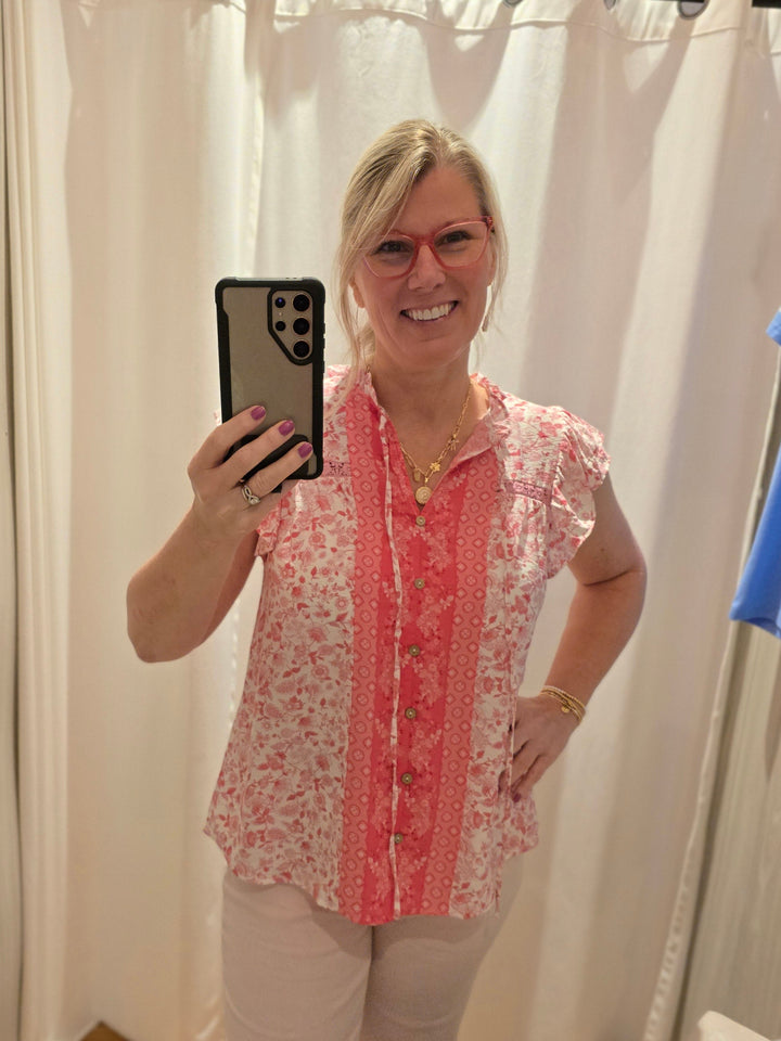Floral Print Flowy Top
