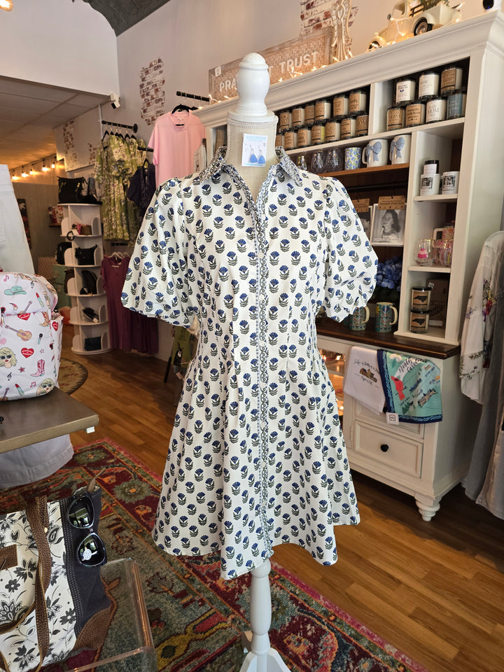 Rory Dress in Floral Foulard Navy