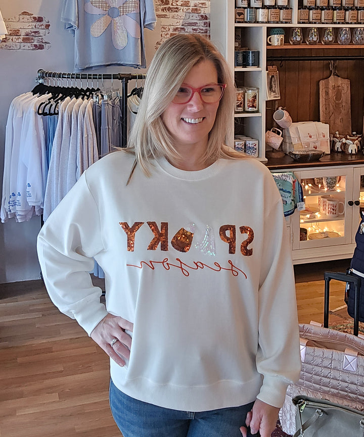 Sarah Sequin Spooky Season Sweatshirt
