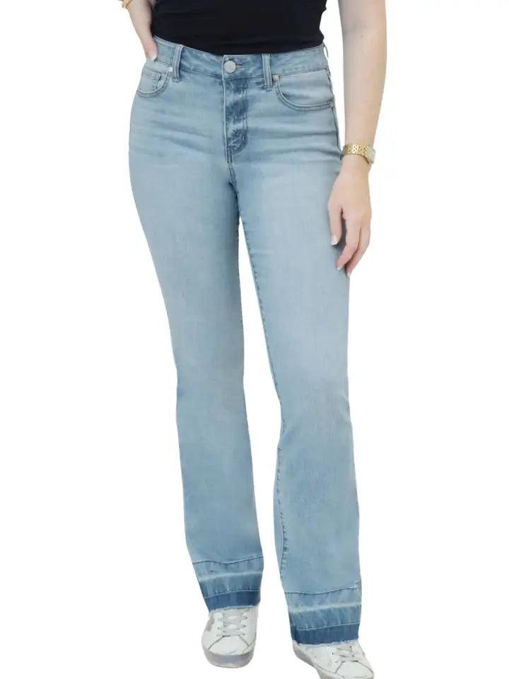 1822 Mid Rise Slim Bootcut Raw Release Hem
