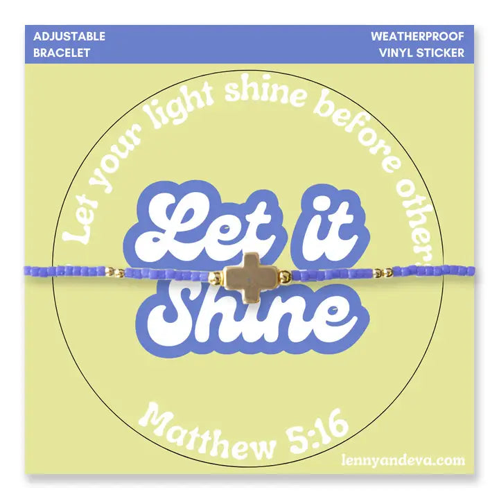 Let It Shine Beaded Cord Bracelet- Light of Hope