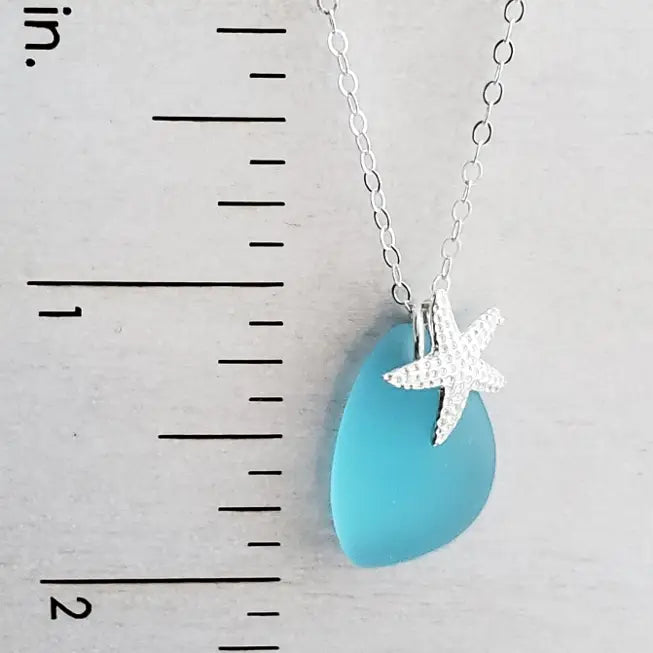 Seaside Turquoise Pebble Starfish Necklace