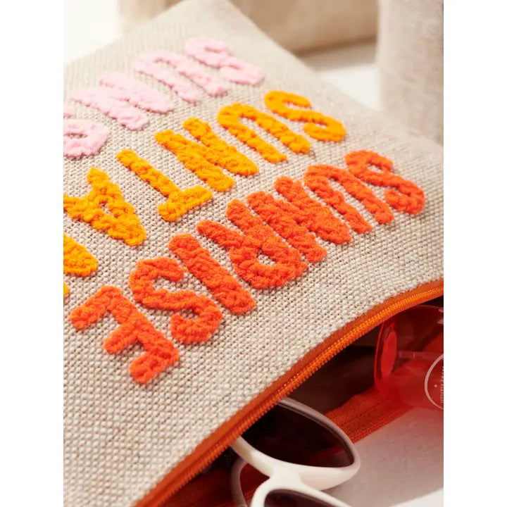 "Sunrise Suntan Sunset" Zip Pouch