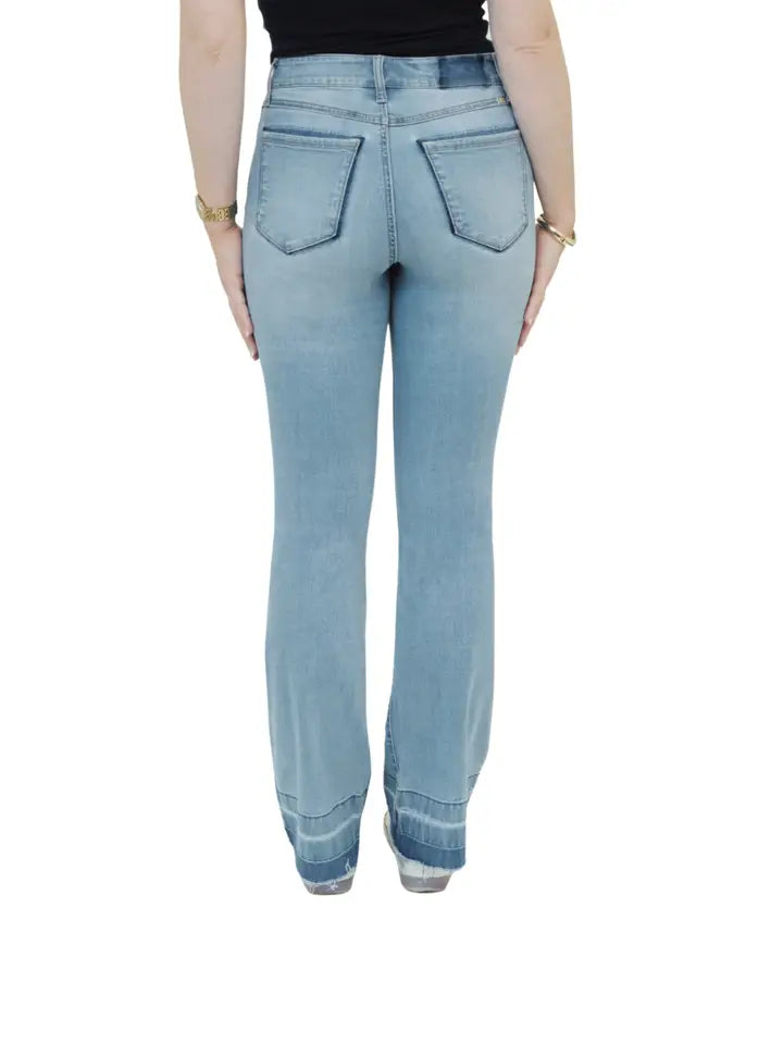 1822 Mid Rise Slim Bootcut Raw Release Hem
