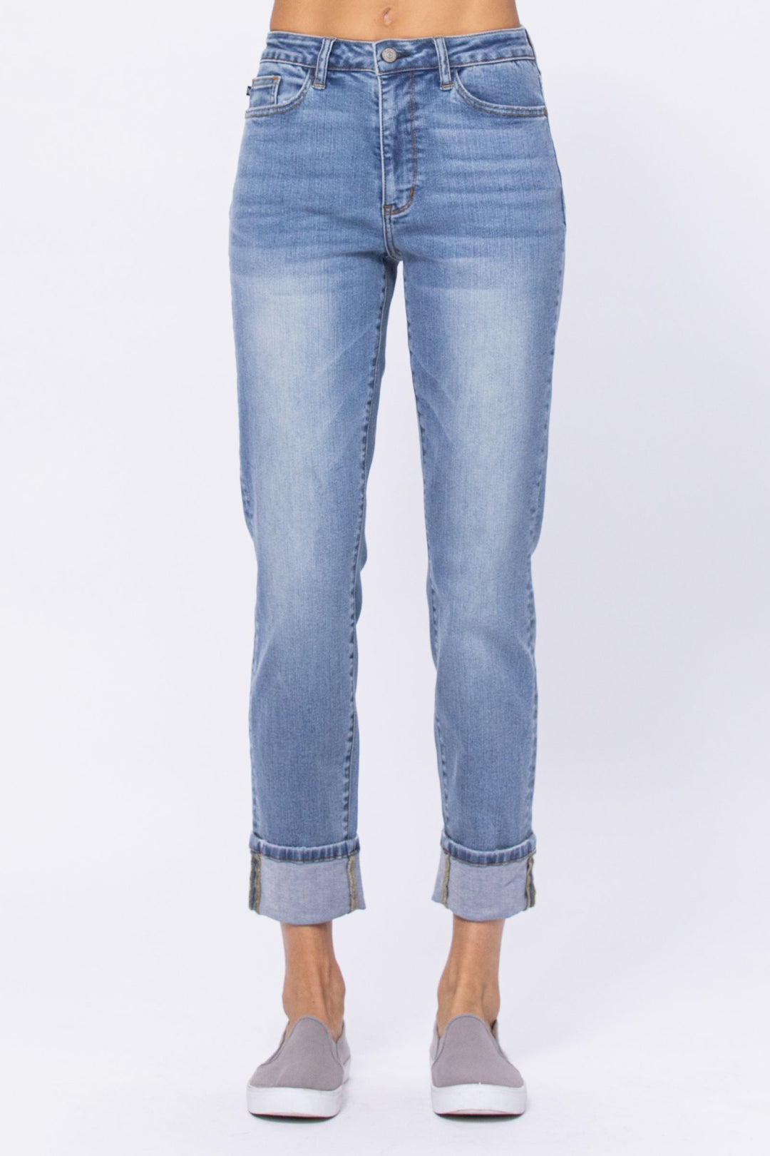 Judy Blue High Waist Vintage Wash Boyfriend Jean