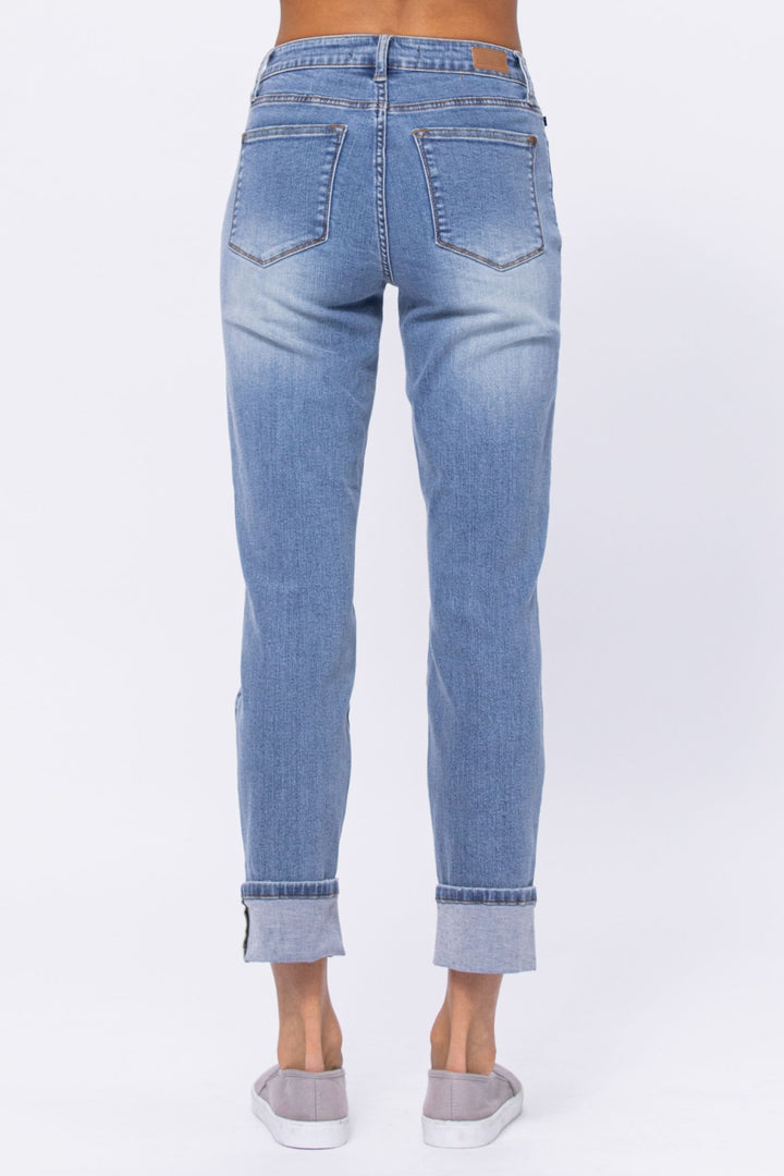 Judy Blue High Waist Vintage Wash Boyfriend Jean