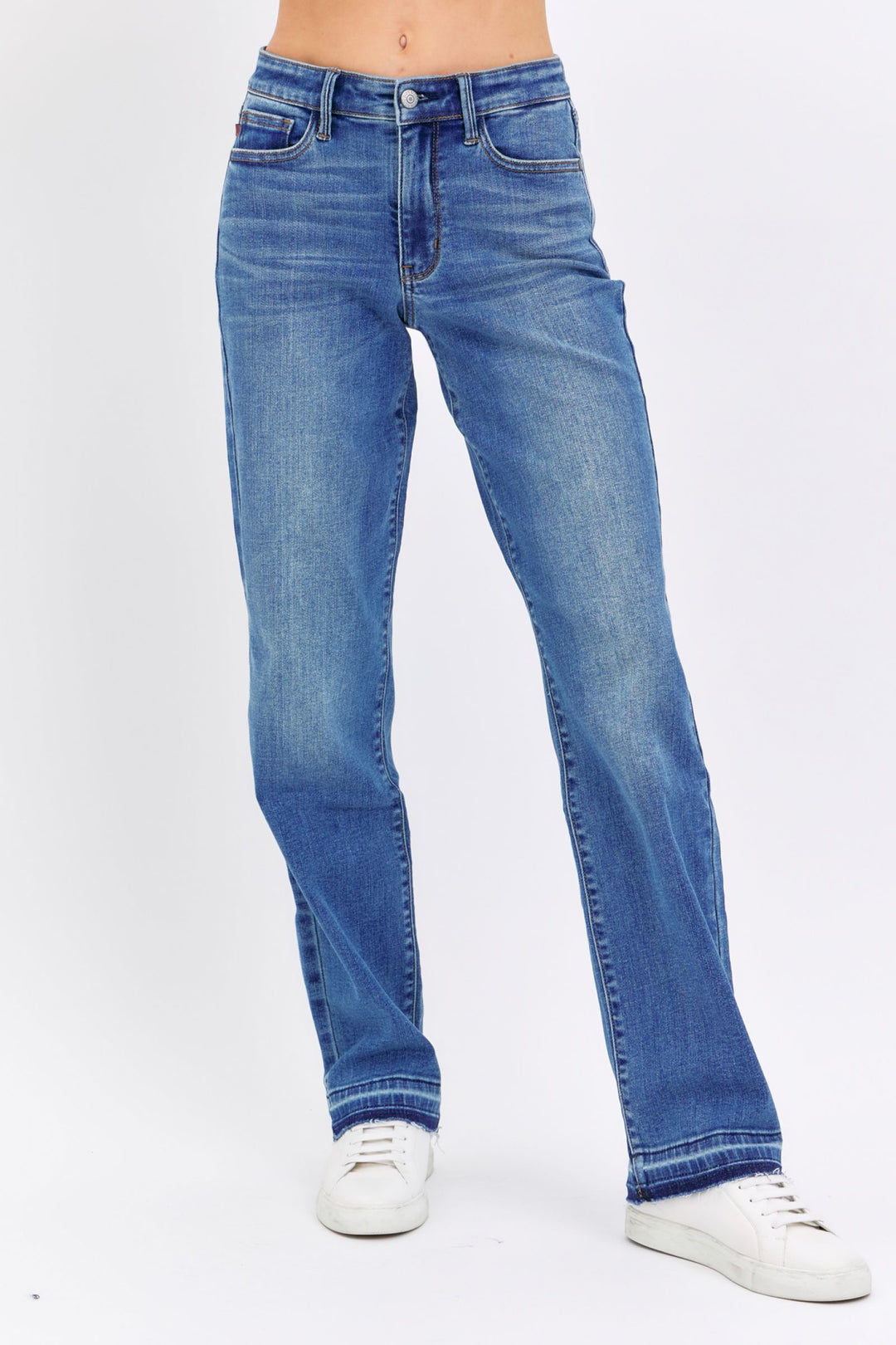 Judy Blue Mid Rise Dad Jean with Release Hem