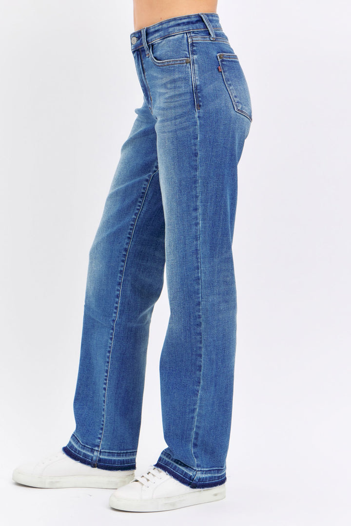 Judy Blue Mid Rise Dad Jean with Release Hem