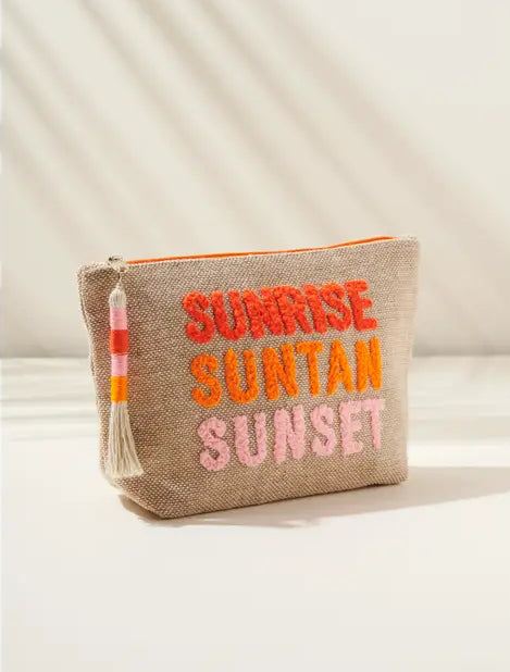 "Sunrise Suntan Sunset" Zip Pouch