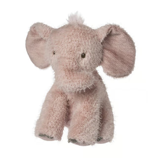 Plush elephant toy on a white background