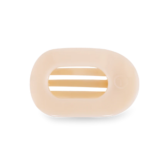 Teleties Flat Round Hair Clip- Almond Beige