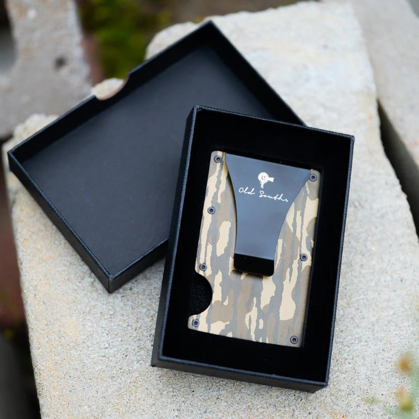 Aluminum Slim Wallet with Money Clip - Woods Camo