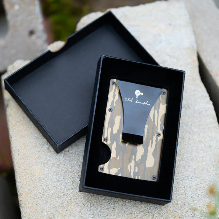 Aluminum Slim Wallet with Money Clip - Woods Camo