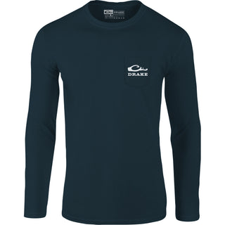 Drake Americana Scenic Long Sleeve T-Shirt in Orion Blue