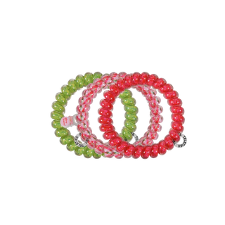 Teleties Large Coil Hair Ties- And to All a Good Night
