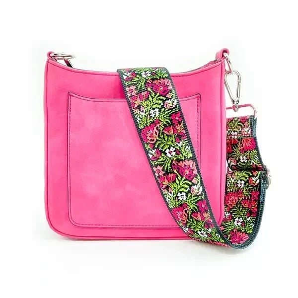 Ashley Crossbody with 2 Changeable Straps - PINK