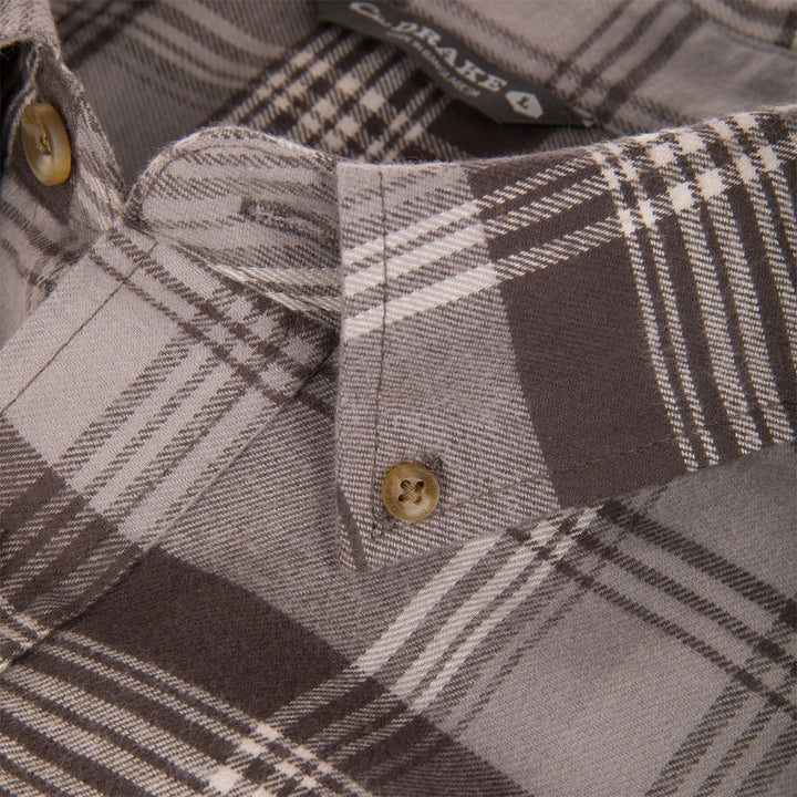 Drake Autumn Flannel Shirt in Hardy Grey Plaid