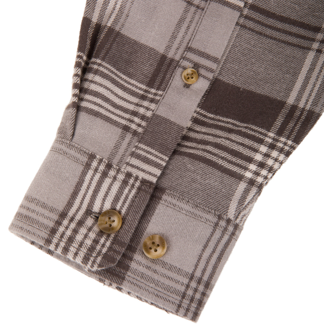Drake Autumn Flannel Shirt in Hardy Grey Plaid