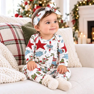 Baby Christmas Fancy Bamboo Romper