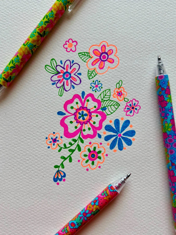 Best Gel Pens Ever- Set of 6 Multicolored Ink