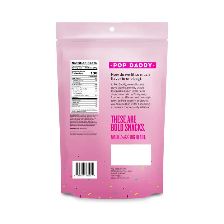 Pop Daddy Birthday Cake Pretzels 7.5oz