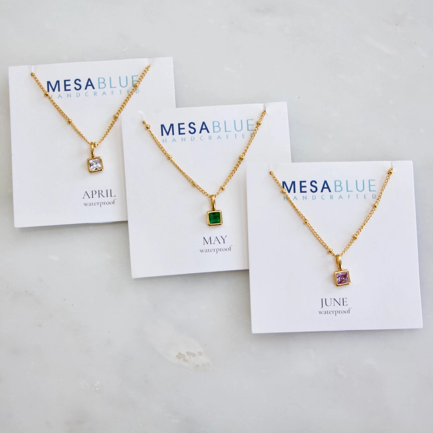 Birthstone Necklace - Waterproof