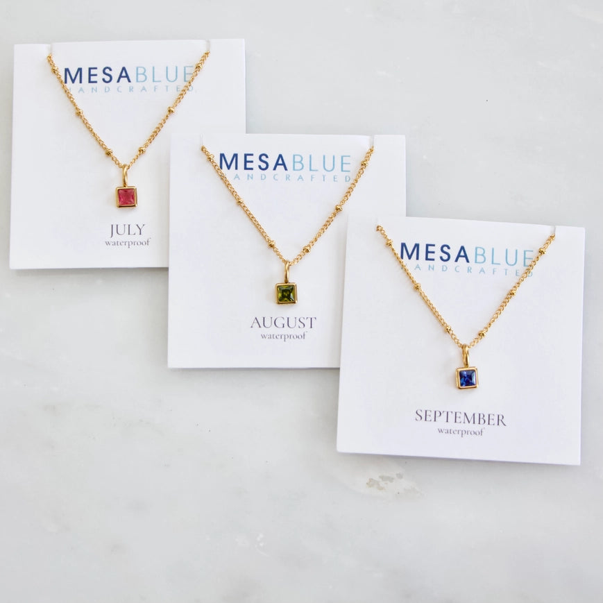 Birthstone Necklace - Waterproof
