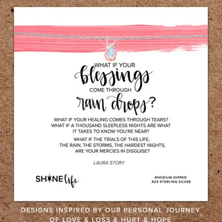 Raindrop Blessings Sterling Necklace