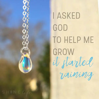 Raindrop Blessings Sterling Necklace