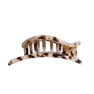 Teleties Flat Circle Hair Clip- Blonde Tortoise