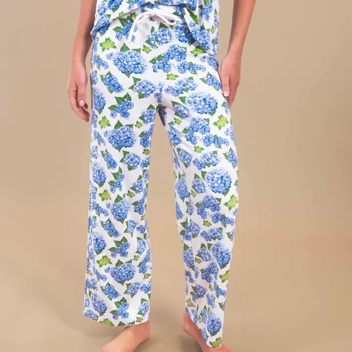 Blue Hydrangea Flower Pajamas