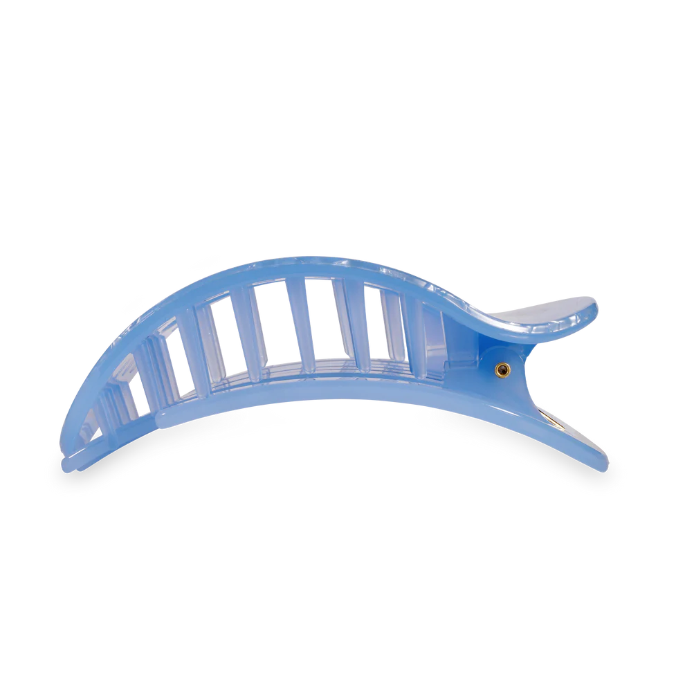 Teleties Flat Round Hair Clip- Blue Lagoon