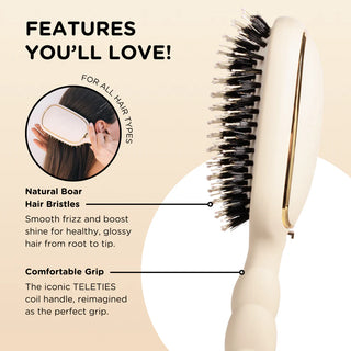 Teleties Boar Bristle Hairbrush- Tide & True
