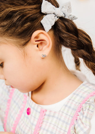 Water Resistant Flat Screwback Earrings- Book Worm