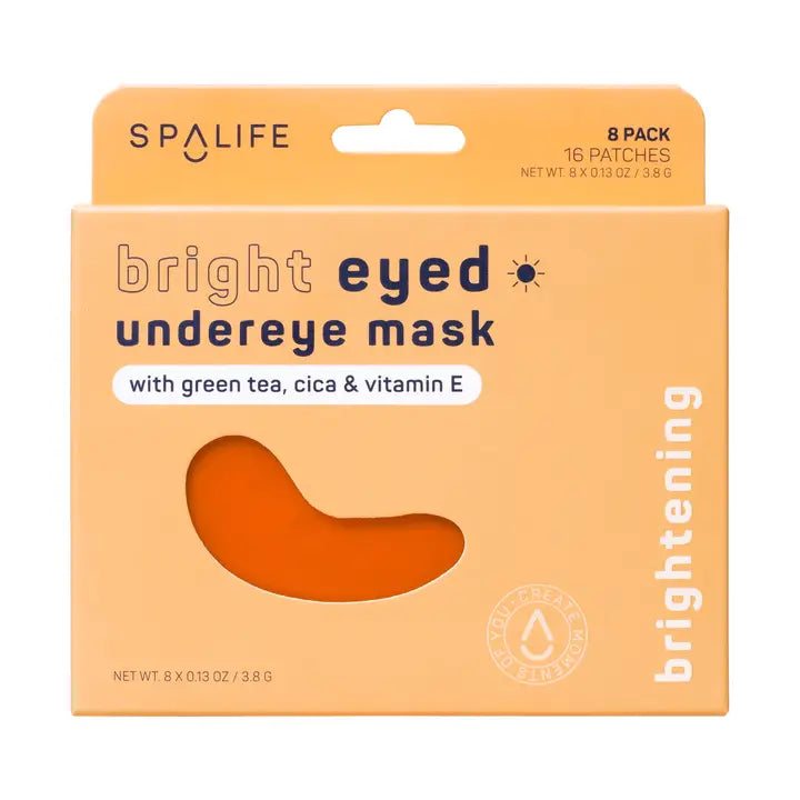 SPA LIFE bright eyed undereye mask packaging on a white background