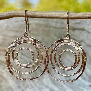 Brushed Gold Eternal Tide Earrings
