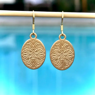 Brushed Gold Nyra Bloom Earrings