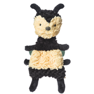 flat stuffed animal lovey shaped like a bumble bee