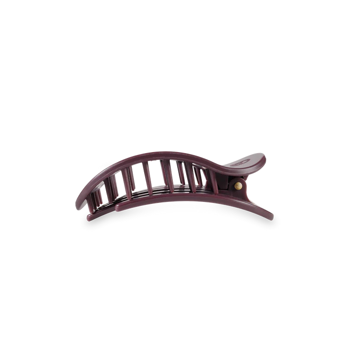 Teleties Flat Round Hair Clip- Burgundy Bliss