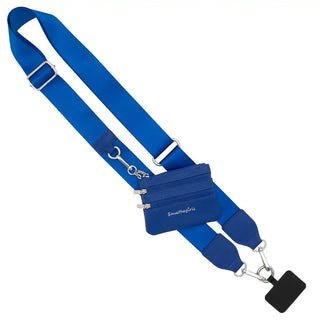 Clip and Go Crossbody with Zippered Pouch in Royal Blue