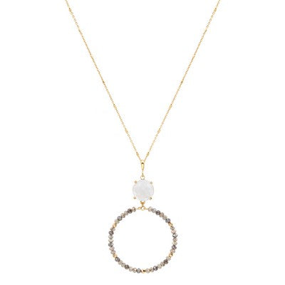 Necklace with a pendant on a white background