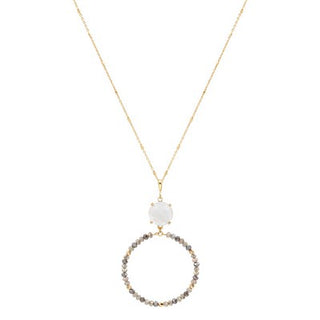 Necklace with a pendant on a white background
