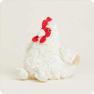 chicken plush toy on a white  background
