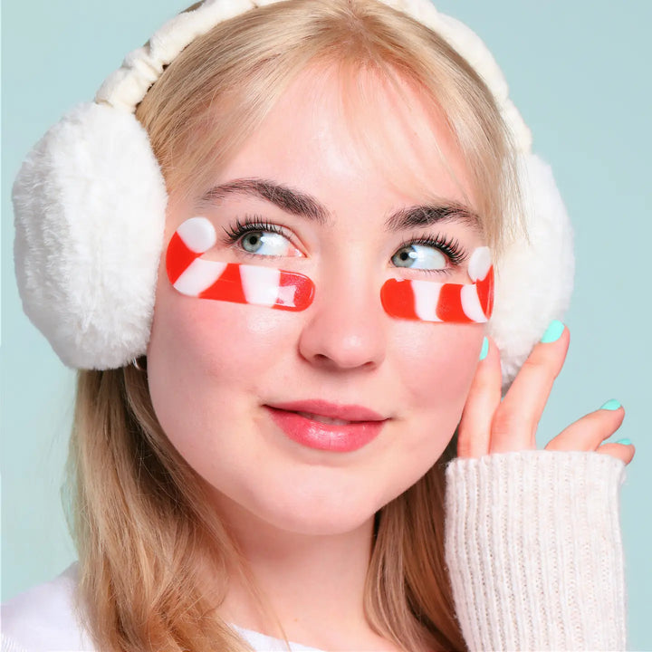 Candy Cane Depuffing Under Eye Masks - 8 Pairs