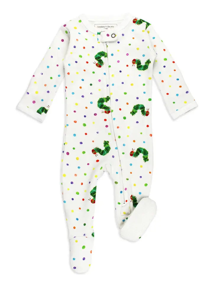 Hungry Caterpillar Organic Cotton Zip Footie