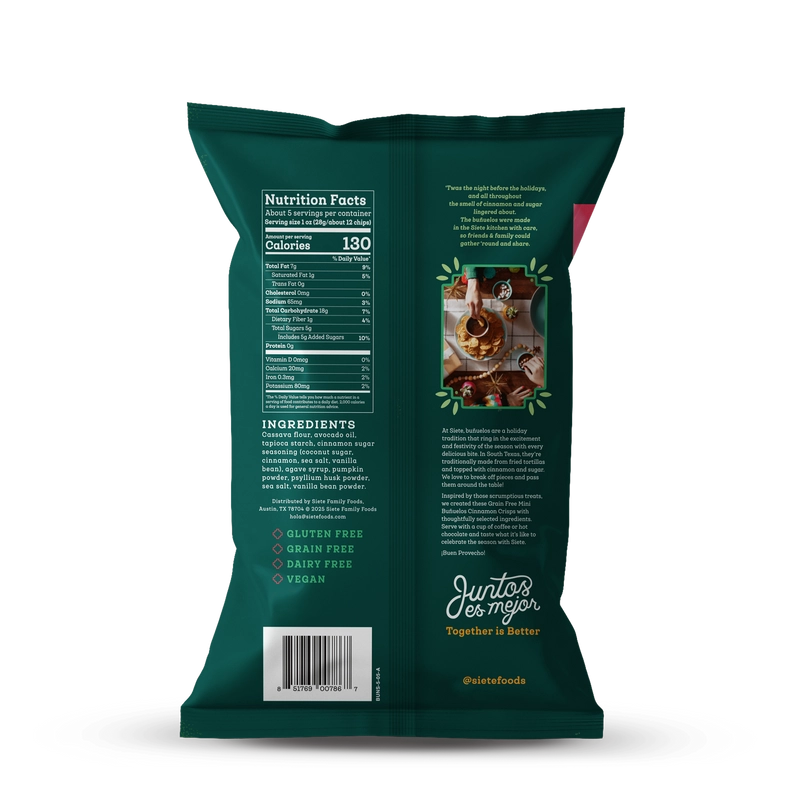 Seasonal Buñuelos Cinnamon Crisps - Gluten Free