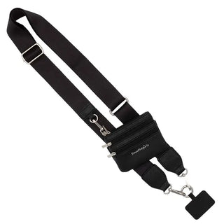Clip and Go Crossbody with Zippered Pouch in Black