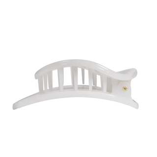 Teleties Flat Circle Hair Clip- Coconut White