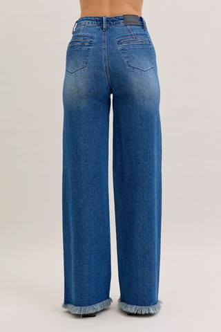 Judy Blue High-Rise Column Straight Button Fly