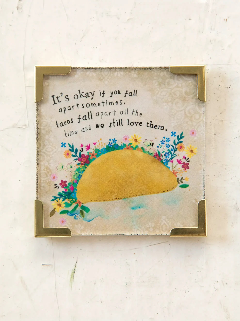 Corner Magnet Keepsake- Okay to Fall Apart